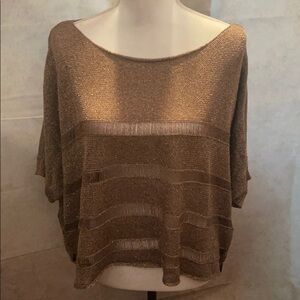 Rock & Republic Copper Metallic Delicate Sweater